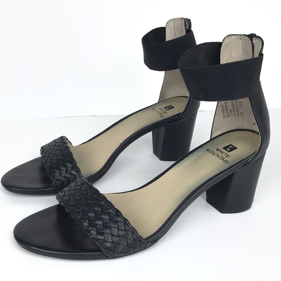 white mountain block heels